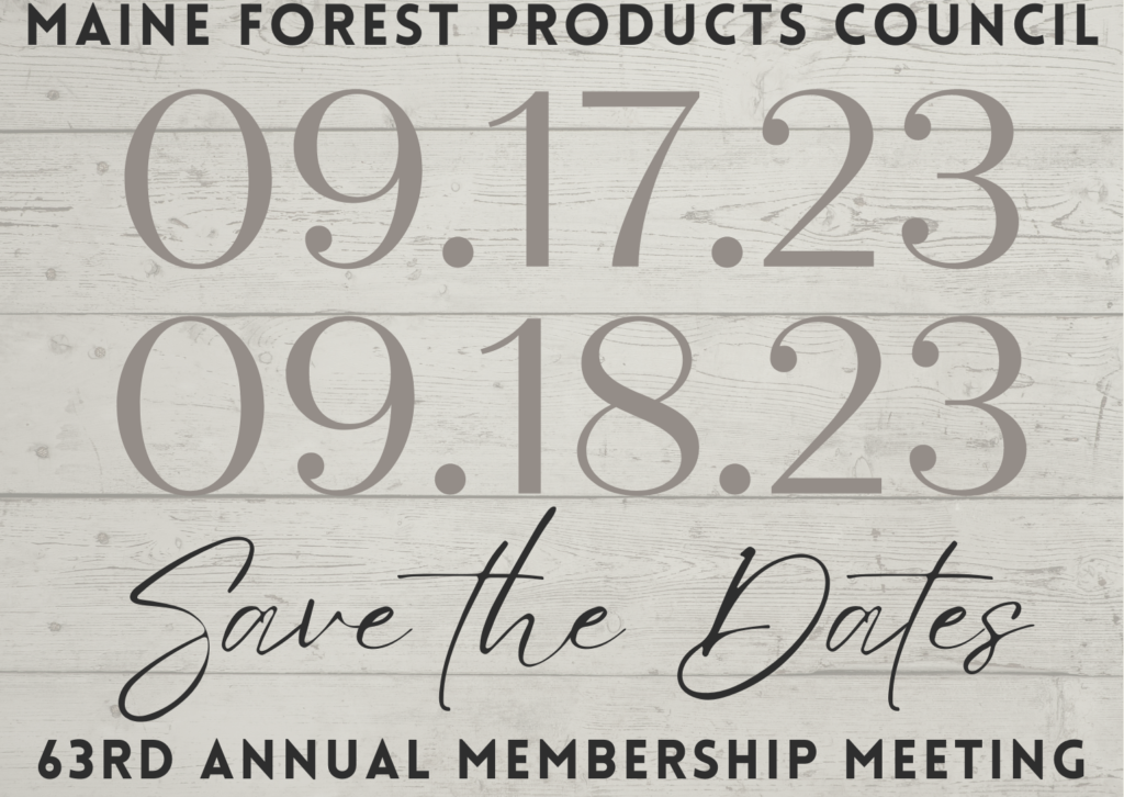 Save the Date – Maine Forest Products Council